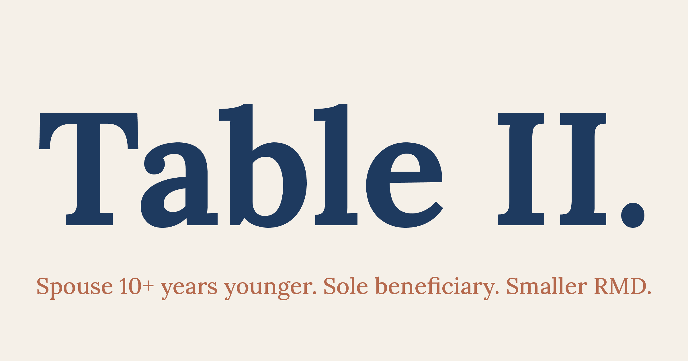 Joint Life Expectancy Table for RMDs: When Your Spouse Is More Than 10 Years Younger